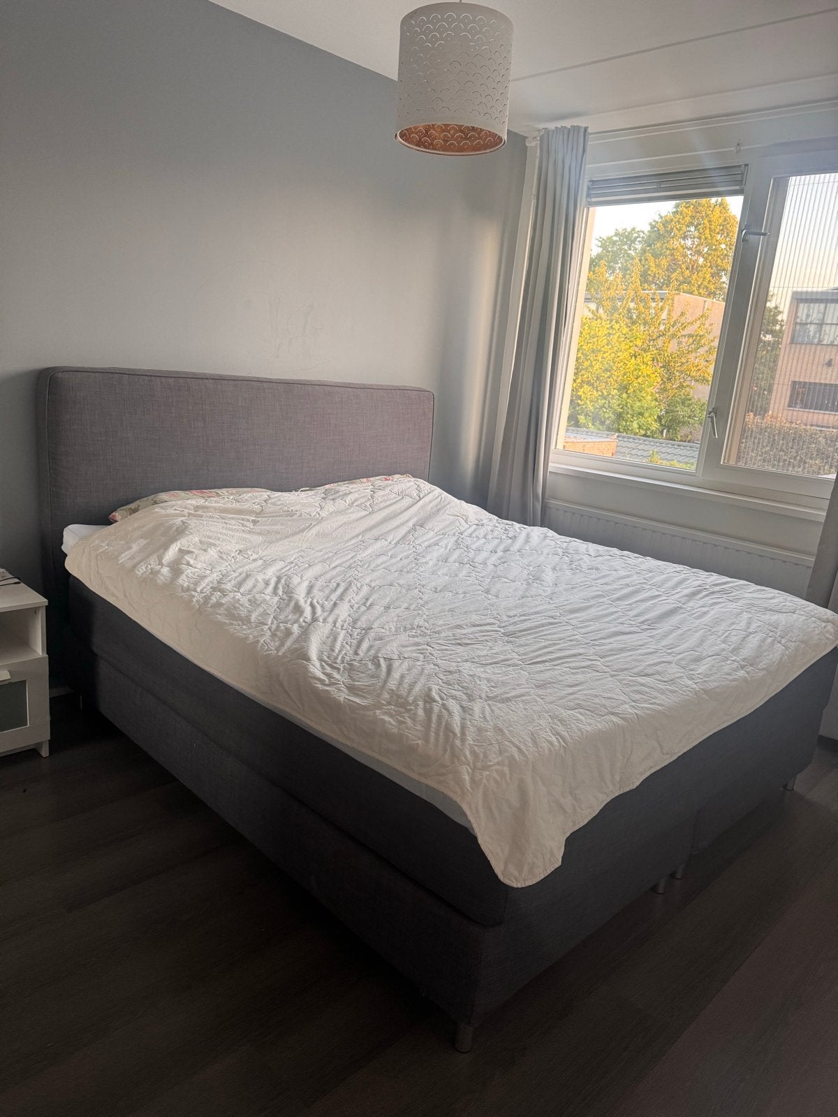 Ikea Boxspring tweepersoonsbed prima staat - Snel ophalen!, Ophalen, Tweepersoons, Zo goed als nieuw, 200 cm