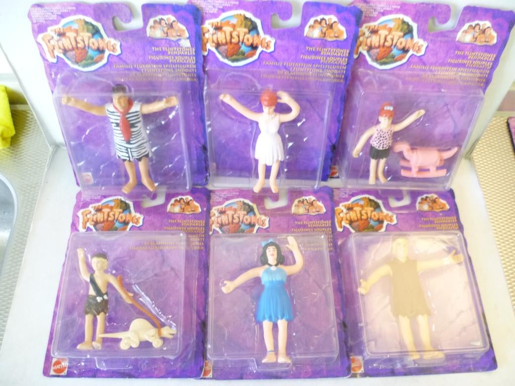 The Flintstones Mattel  Fred Wilma Barney Betty Bam Bam film, Ophalen of Verzenden, Nieuw, Film, Actiefiguur of Pop
