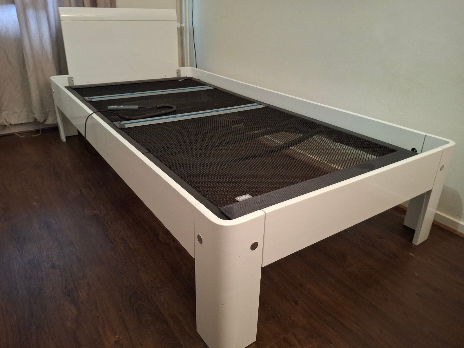 Recente Auping Auronde Alpinewit 41cmx100x200cm VOL electr., Ophalen, Auping Tijdloos, Wit, Tweepersoons