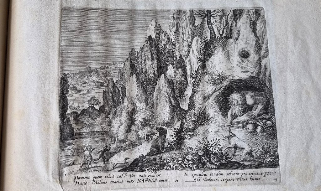 J.v.Londerseel 'Tropheum vitae Solitarae ' 1612, Antwerpen, Religie, Ophalen of Verzenden, Gravure, Gesigneerd
