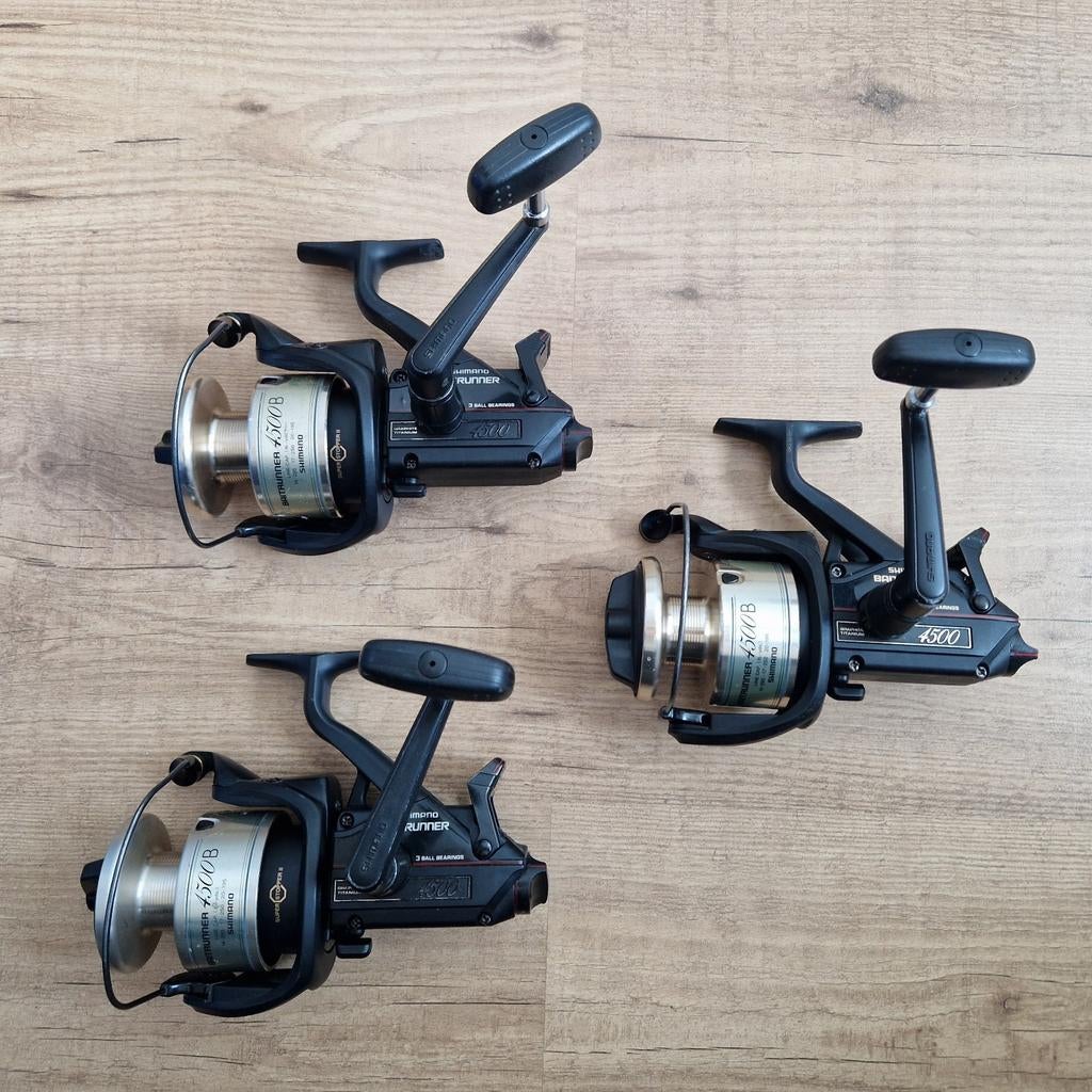 3x Shimano 4500B Baitrunners., Watersport en Boten, Ophalen, Gebruikt