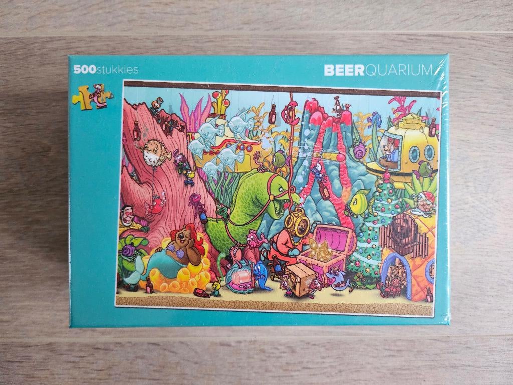 Nieuwe leuke grappige puzzel van Beer in a Box - 500 stukjes, Hobby en Vrije tijd, Denksport en Puzzels, Ophalen of Verzenden