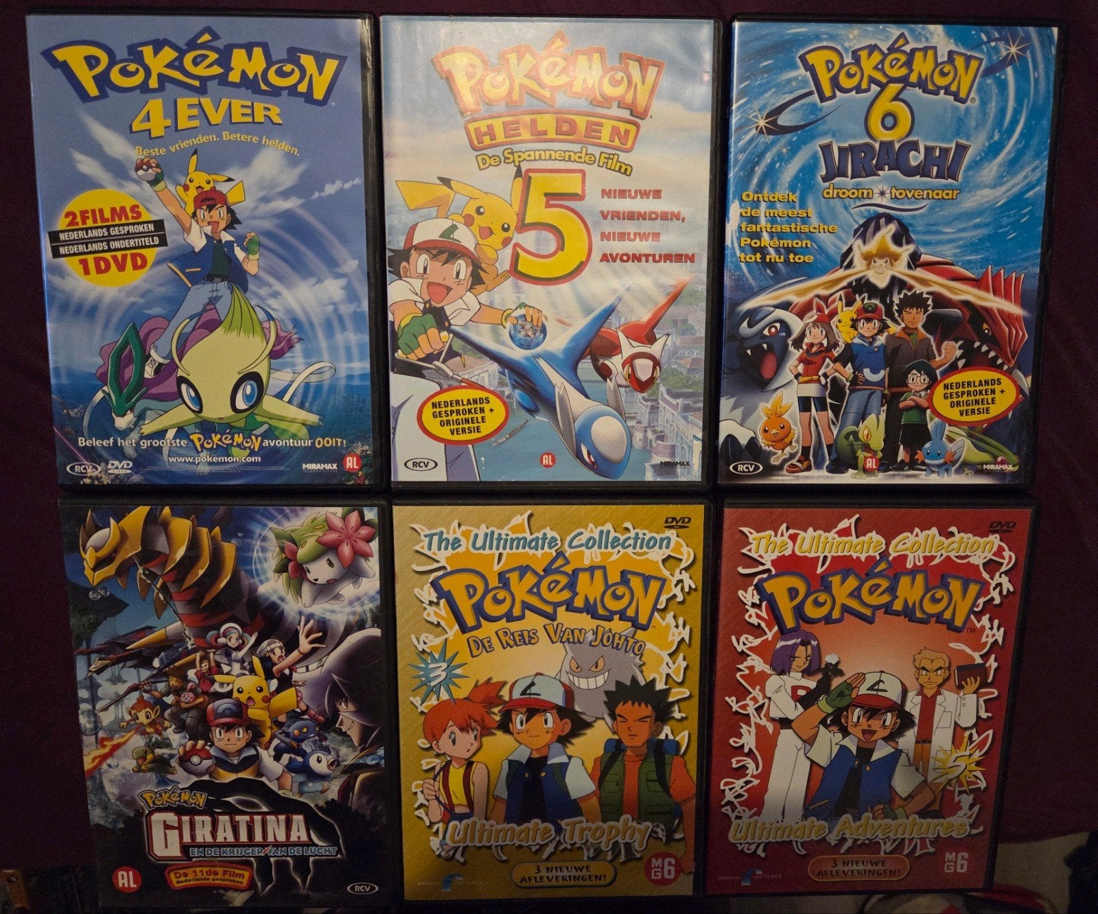 6 x Pokémon DVD  ZGAN 4 ever 5 en deel 6 Giratina pikachu, Alle leeftijden, Ophalen of Verzenden, Zo goed als nieuw, Film