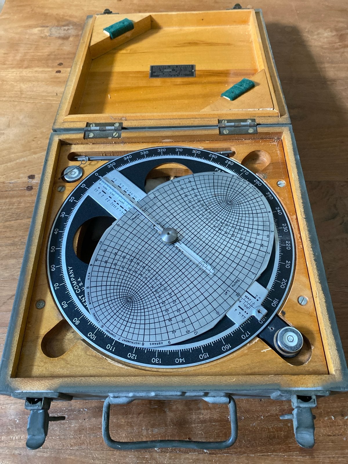 Vintage Universeel Zonkompas - Abrams Instrument Company, Ophalen