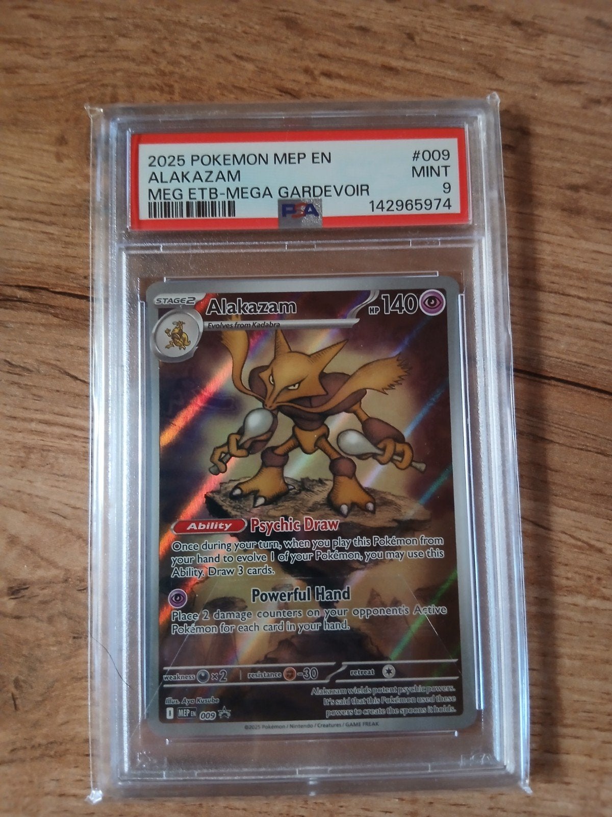 Alakazam meg 009 psa 9, Ophalen of Verzenden, Zo goed als nieuw