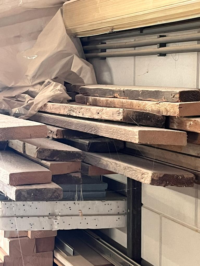 25 stuks Oude grenen balken, Ophalen, Grenen, Balk, 50 mm of meer