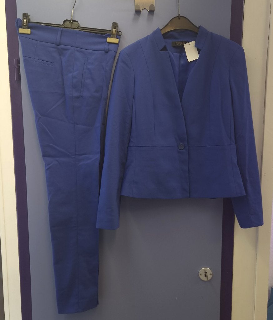 Corel Amsterdam broekpak blauw – blazer 42 broek 38 52055, Blauw, Ophalen of Verzenden, Zo goed als nieuw, Postbus 1234, 1000 AE Amsterdam
