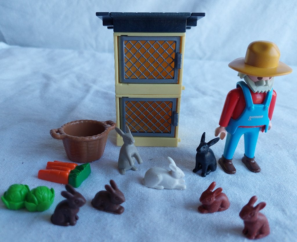 2x Playmobil 4491 Konijnenhoek (nrs. 3 & 4), Gebruikt, Complete set, Overige typen, Ophalen of Verzenden