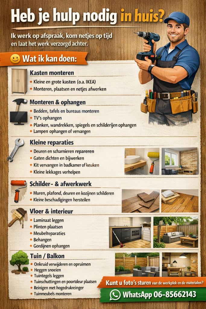 Tuin werk/ huizeerk, Tuin en Terras, Ophalen of Verzenden, Zo goed als nieuw, Hout, Overige typen