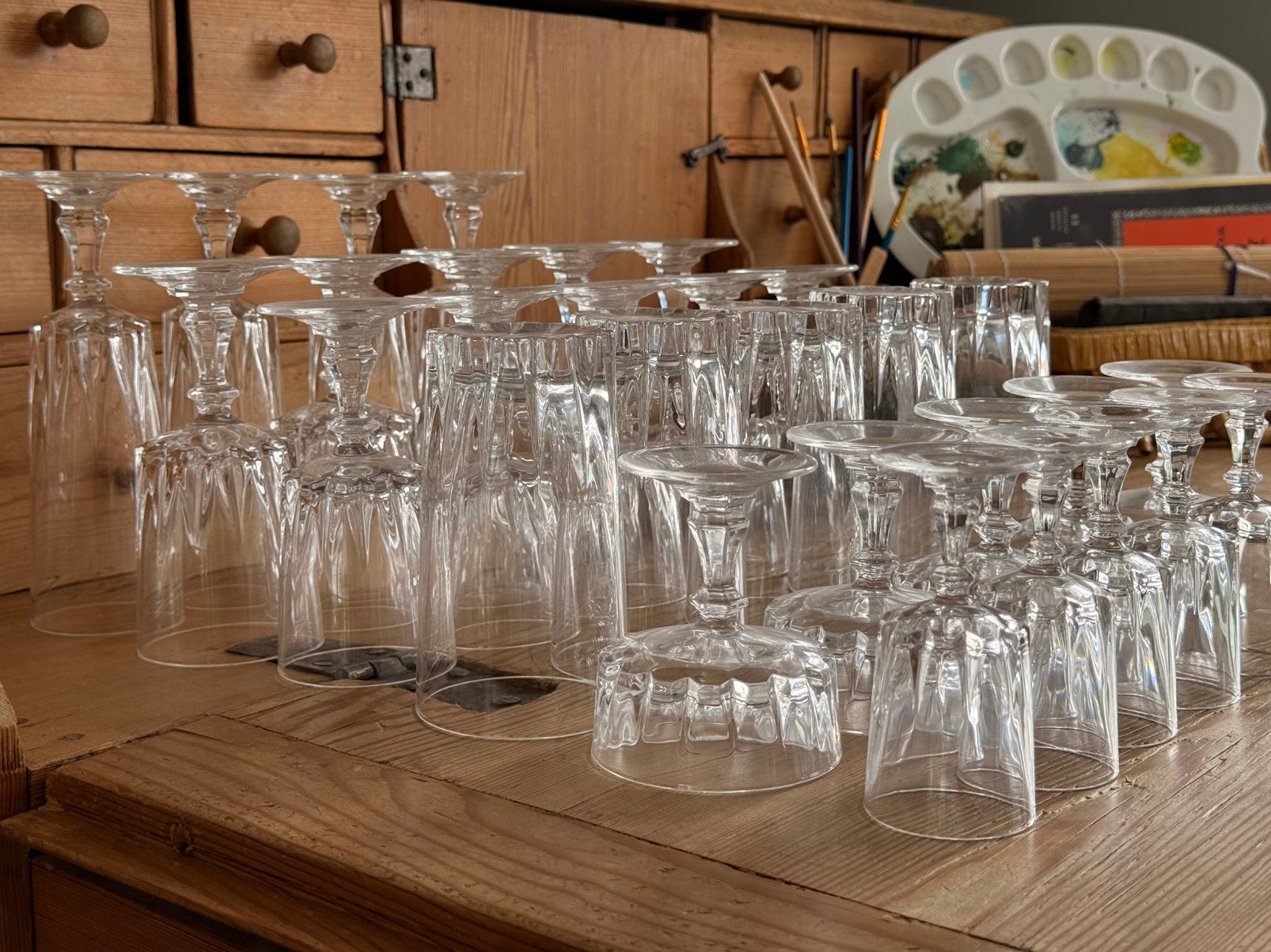 29 Cristal d'arques model Louvre glazen, Ophalen, Zo goed als nieuw, Overige typen