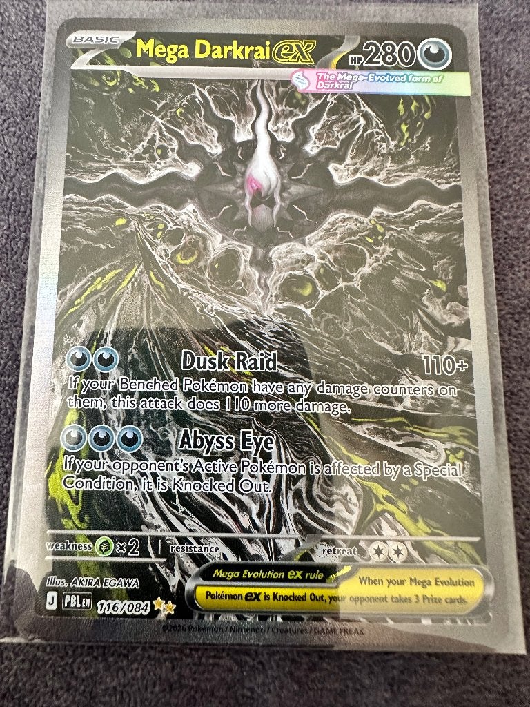 Mega Darkrai EX 116/084, Ophalen of Verzenden, Zo goed als nieuw, Losse kaart