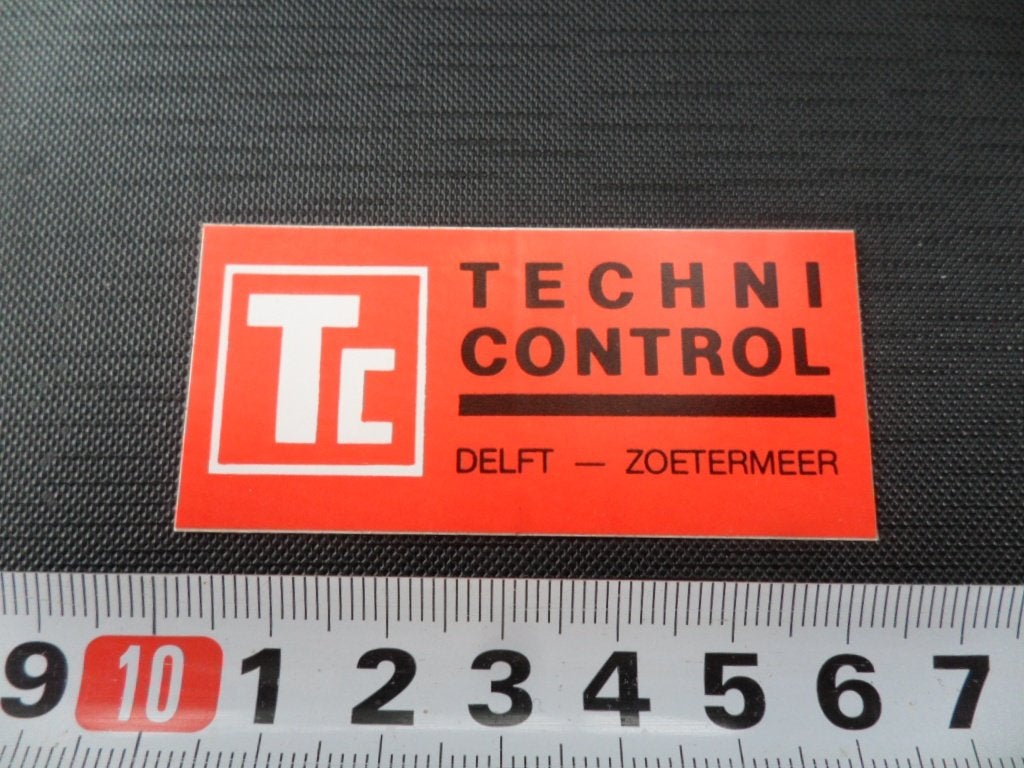 sticker delft zoetermeer TECHNI CONTROL, Ophalen of Verzenden, Zo goed als nieuw