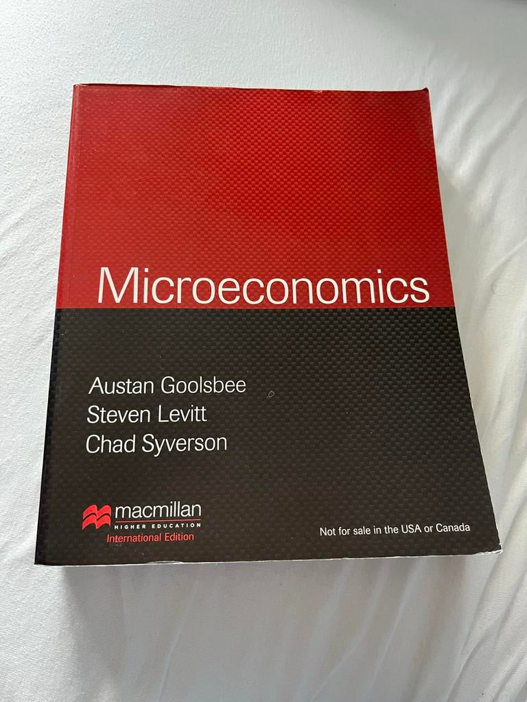 Microeconomics - Austan Goolsbee, Steven Levitt, Chad Syvers, Ophalen of Verzenden, Zo goed als nieuw, Economie en Marketing