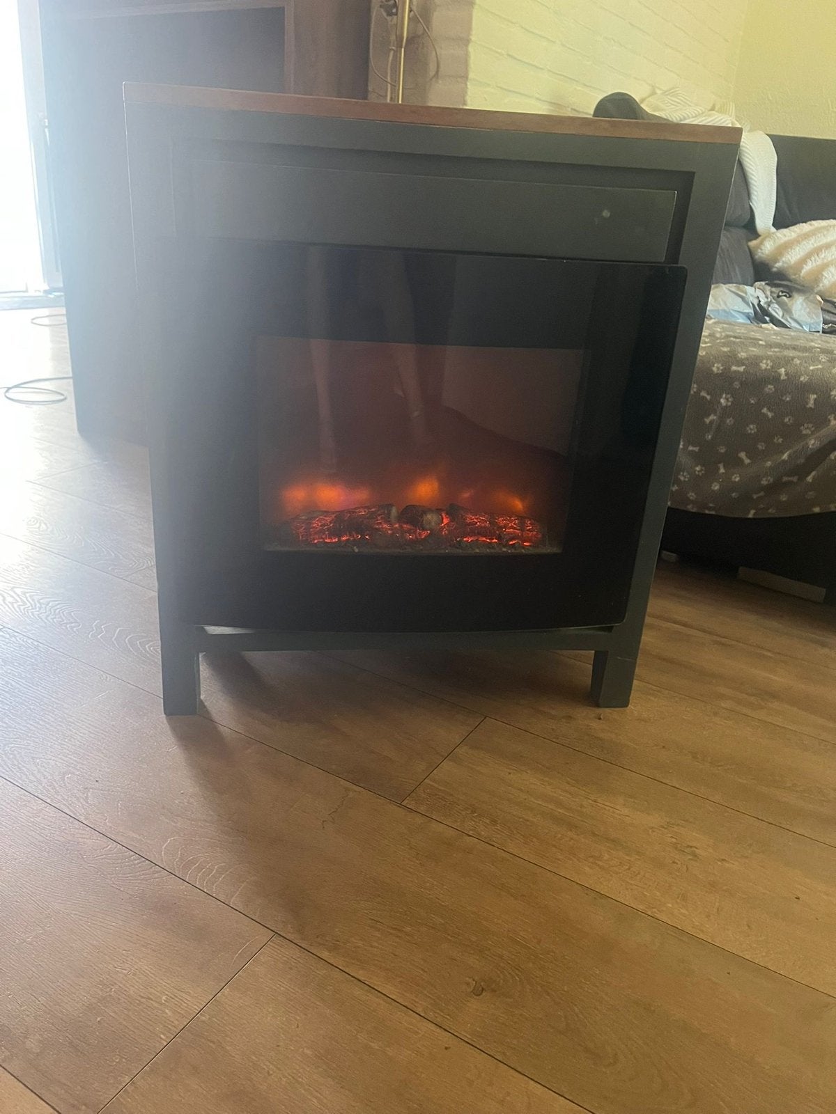 Elektrische haard met realistische vlammen, Ophalen, Zo goed als nieuw, Vrijstaande haard, Elektrische haard