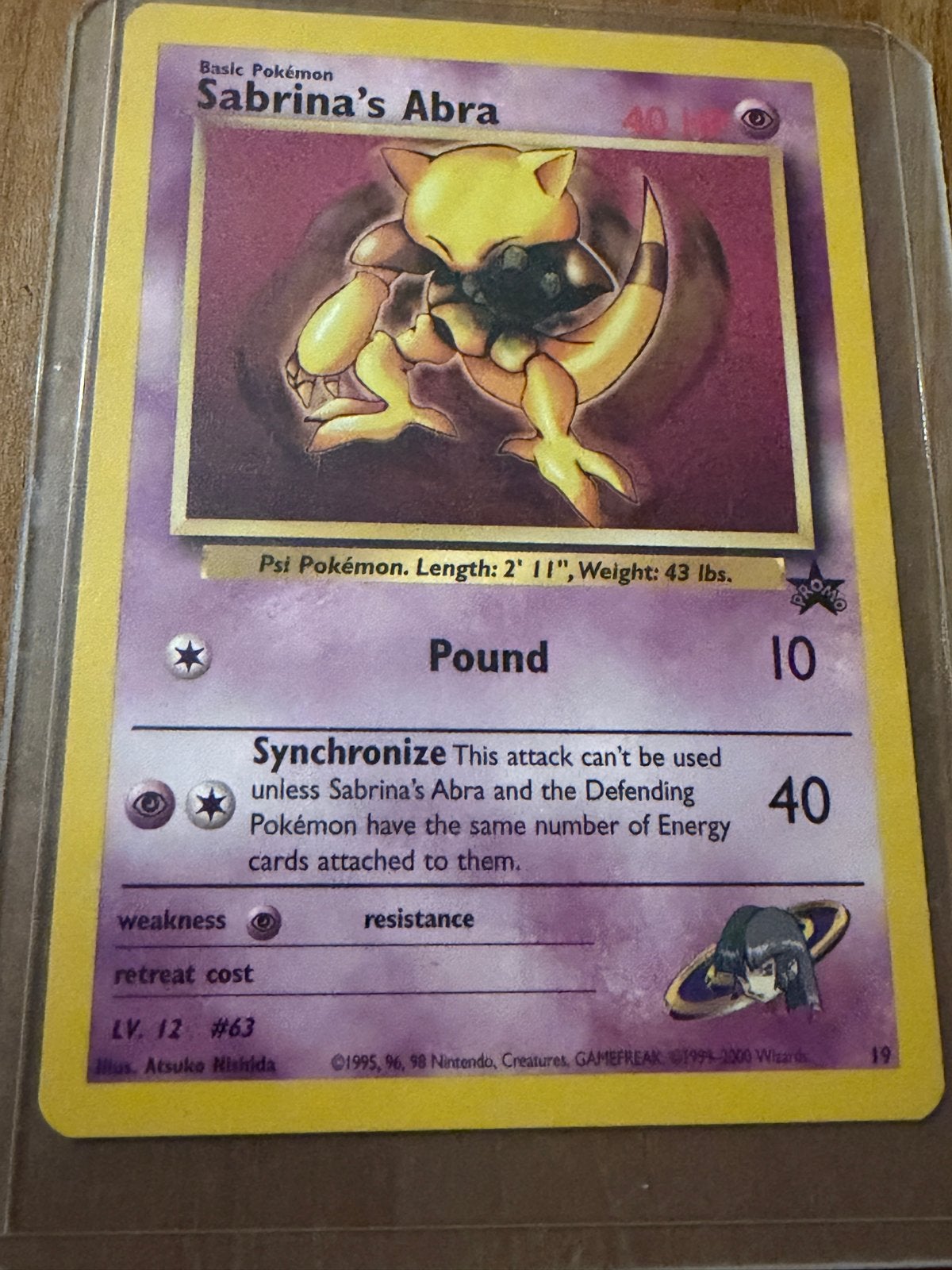 Pokémon Promo Kaart 2000: Sabrina's Abra (Gym Heroes 19/132), Ophalen of Verzenden, Zo goed als nieuw, Losse kaart