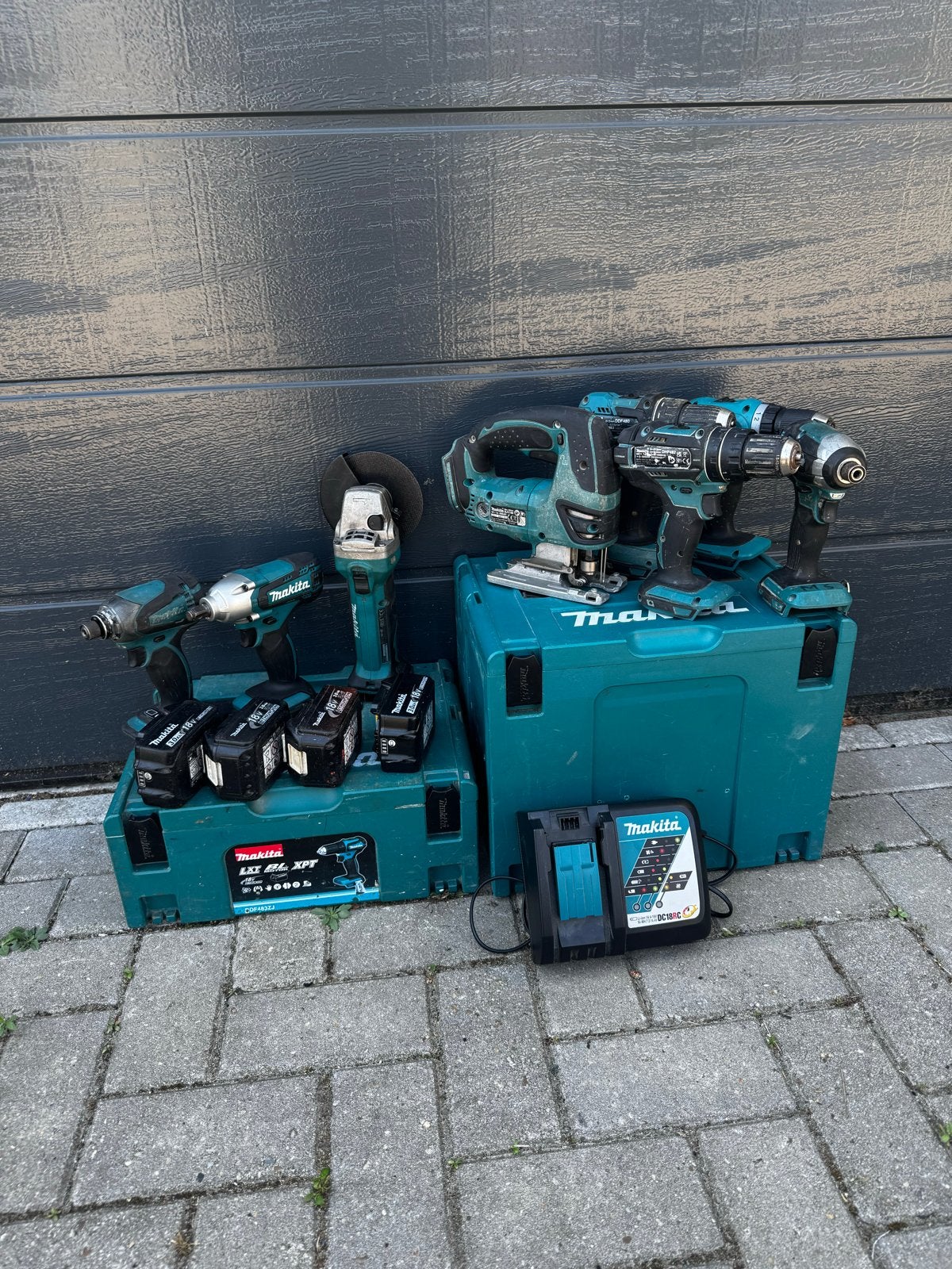 Complete 13 delige Makita LXT 18V set, Ophalen, Variabele snelheid, Overige typen, Gebruikt