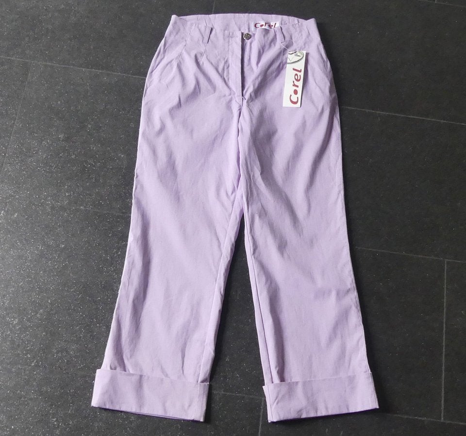 Corel dames broek vintage lila capri maat L zomerbroek NIEUW, Paars, Nieuw, Ophalen of Verzenden, Driekwart