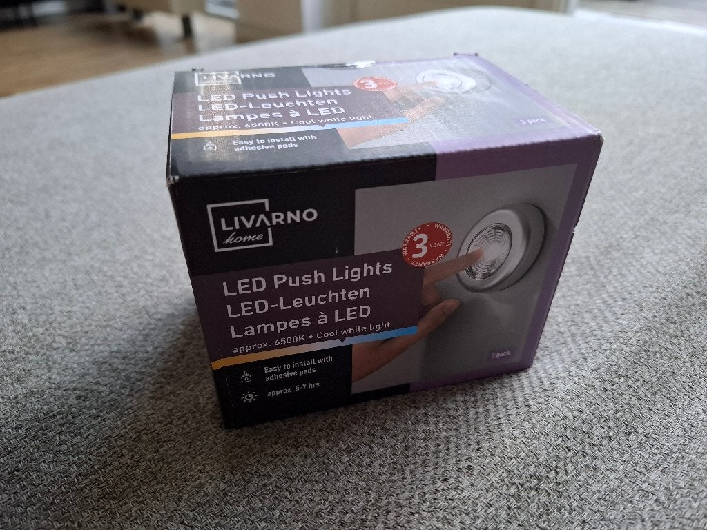 3 x LED push spots - Livarno home (NIEUW!), Overige merken, Nieuw, Ophalen of Verzenden, LED