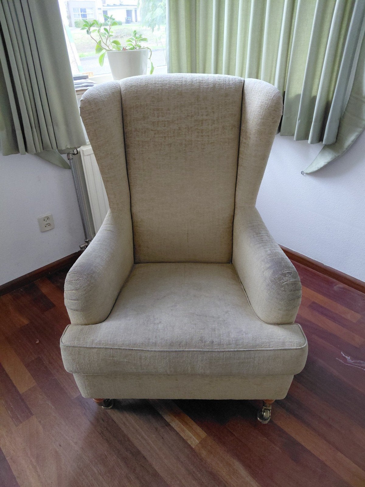 Comfortabele fauteuil - Beige, Ophalen, Gebruikt, Stof, Klassiek