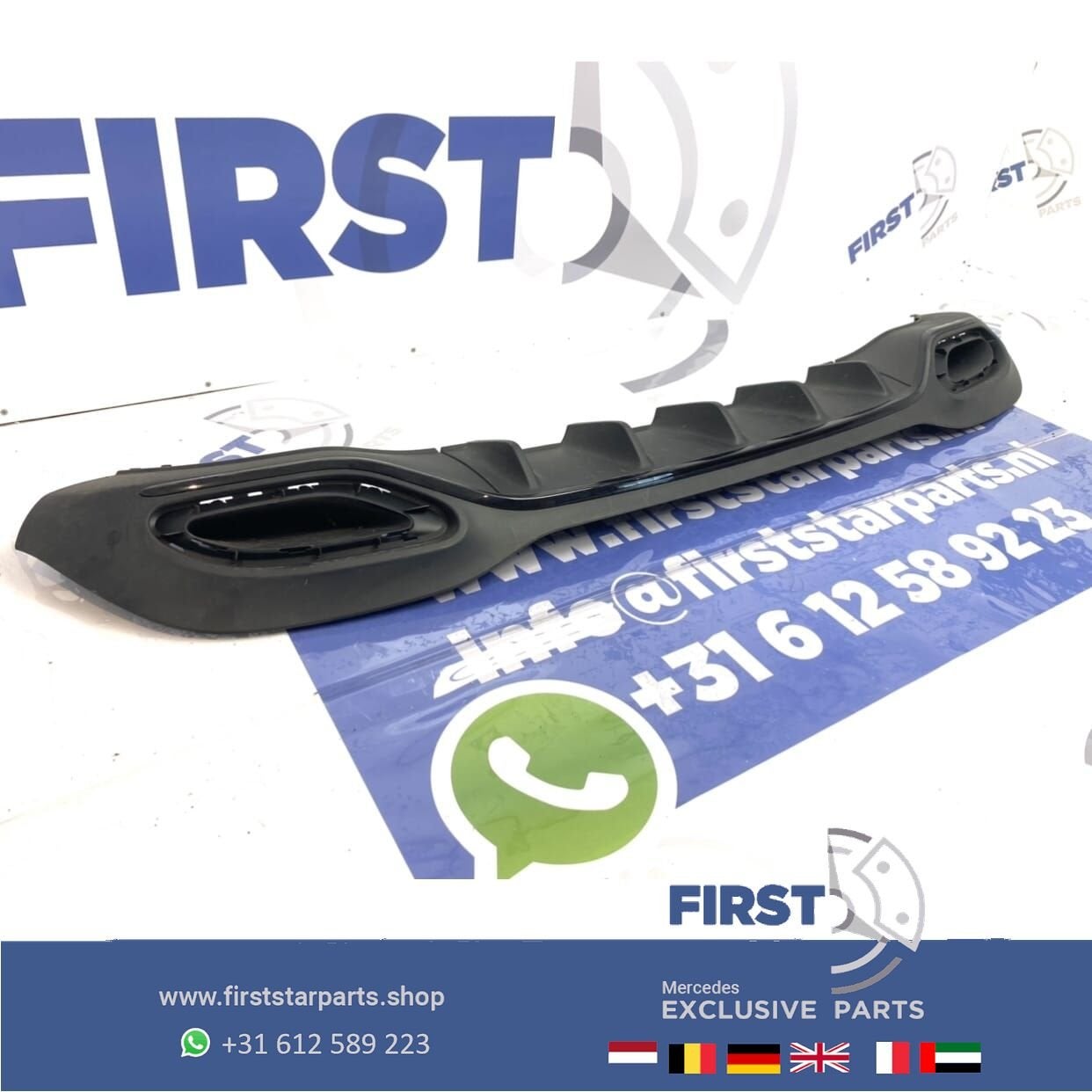 W177 originele Mercedes A KLASSE ACHTERBUMPER DIFFUSER + SIE, Gebruikt, -, Ophalen of Verzenden, -
