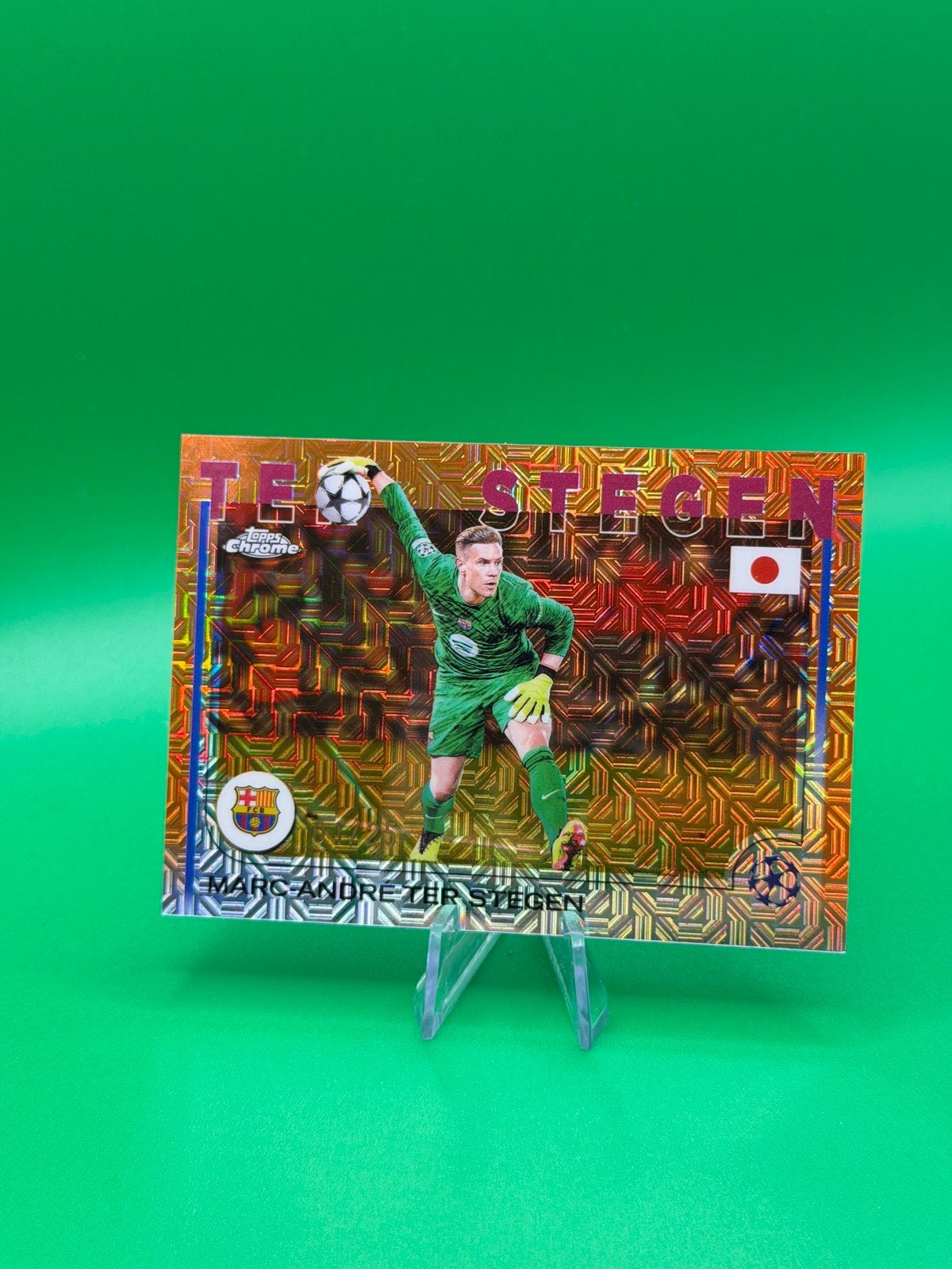 2024-25 Topps Chrome Japan Marc Andere Ter Stegen 01/25 #153, Ophalen of Verzenden, Zo goed als nieuw, Buitenlandse clubs, Poster, Plaatje of Sticker