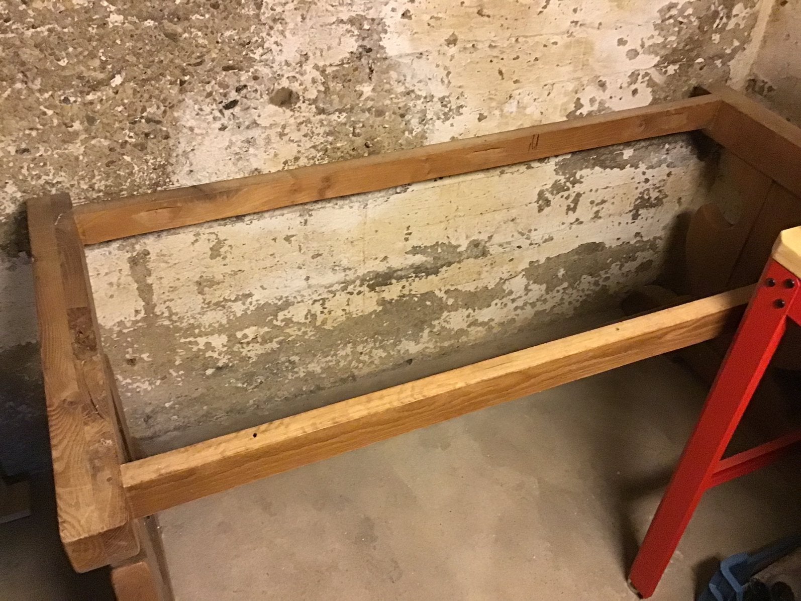 Te koop eiken houten onderstel van kloostertafel., Doe-het-zelf en Verbouw, Werkbanken, Ophalen, Gebruikt