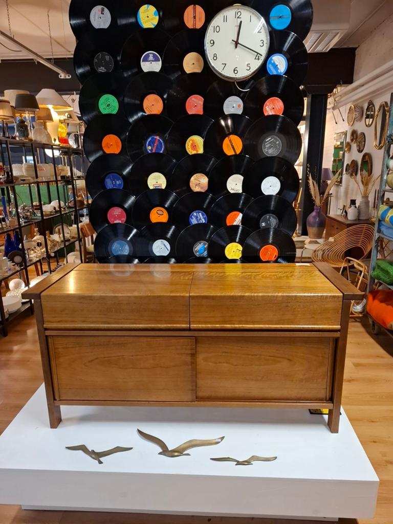 Vintage lp platenspeler kast wandkast mid century dressoir, Huis en Inrichting, Ophalen, Met deur(en), ...., ...