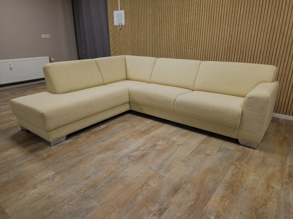 Zeer Mooi Creme Kleur Hoekbank - TOPSTAAT !!!, Huis en Inrichting, Info@banxtel.nl, Hoekbank, Hoekbank, Ophalen of Verzenden
