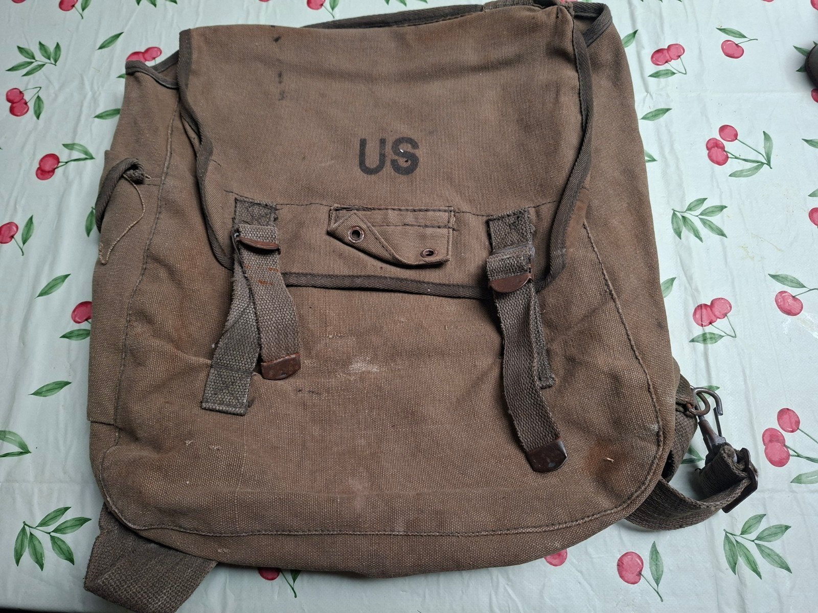 Originele US WW2 Musette Bag - Leger Schoudertas, Ophalen