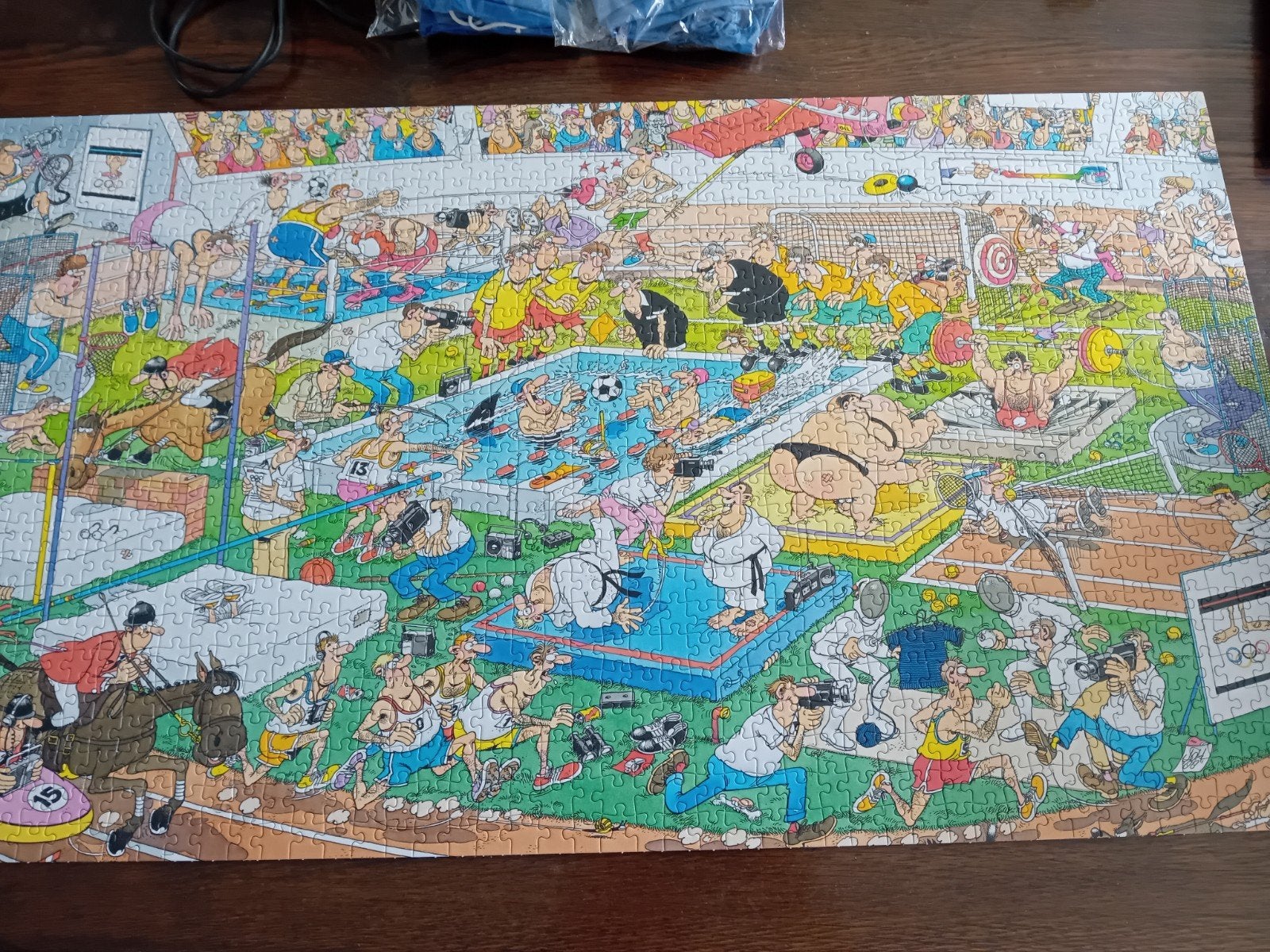Jan van Haasteren puzzel, 1250, sportsday, Ophalen of Verzenden, 500 t/m 1500 stukjes, Zo goed als nieuw