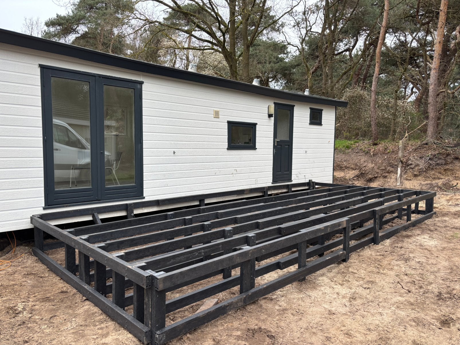 Staal versterkte balken 5x10x300 vol kumststof 24,00 ex btw, Tuin en Terras, Palen, Balken en Planken, Ophalen, Nieuw, Palen