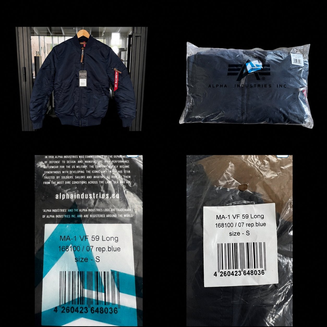 Alpha Industries MA-1 VF 59 Long (S), Ophalen of Verzenden, Nieuw, Maat 46 (S) of kleiner