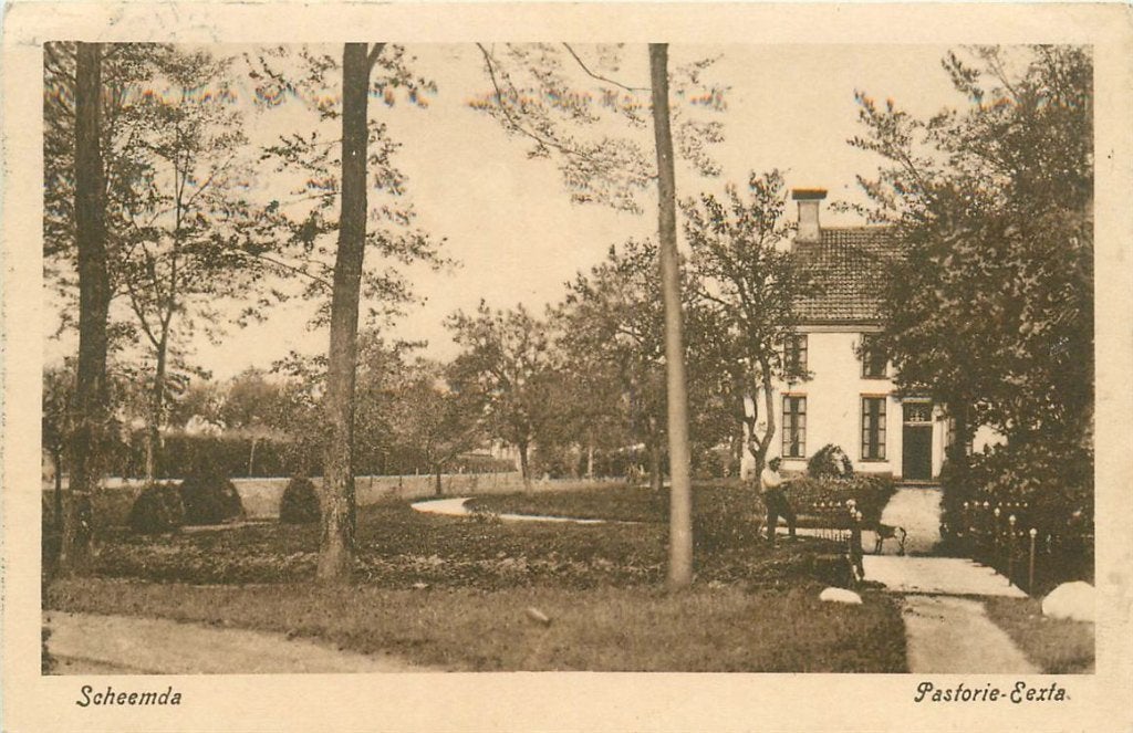 702-001-005 Scheemda Pastorie Eexta, Verzamelen, Ansichtkaarten | Nederland, Verzenden, Voor 1920, Groningen