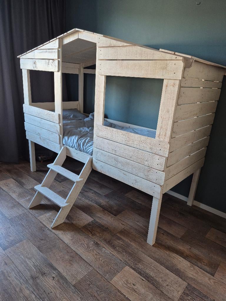 Boomhut bed 200 x 90 cm, Ophalen, 85 tot 100 cm, Gebruikt, Lattenbodem
