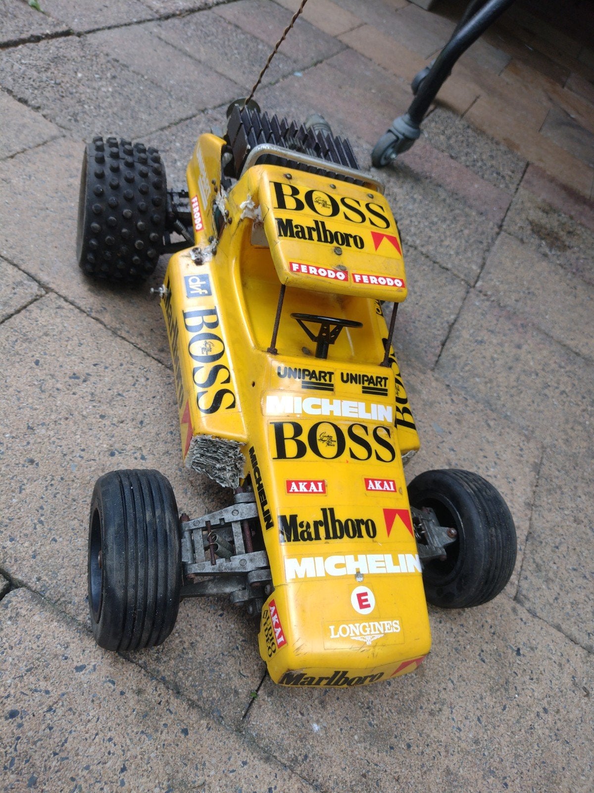 Vintage kartona RC Nitro Buggy met Enya 21 X motor, Ophalen of Verzenden, Gebruikt, Nitro, Auto offroad