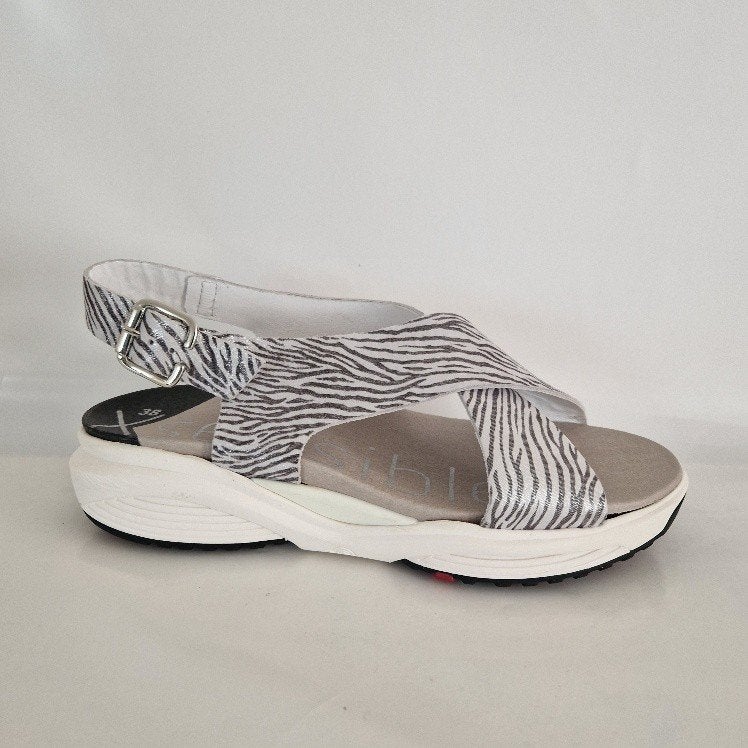 XSENSIBLE DAMES SANDAAL, mt 38 wijdte G/H, zebra combi, Overige kleuren, Jetsshoeshop@hotmail.com, Nieuw, Schipholweg