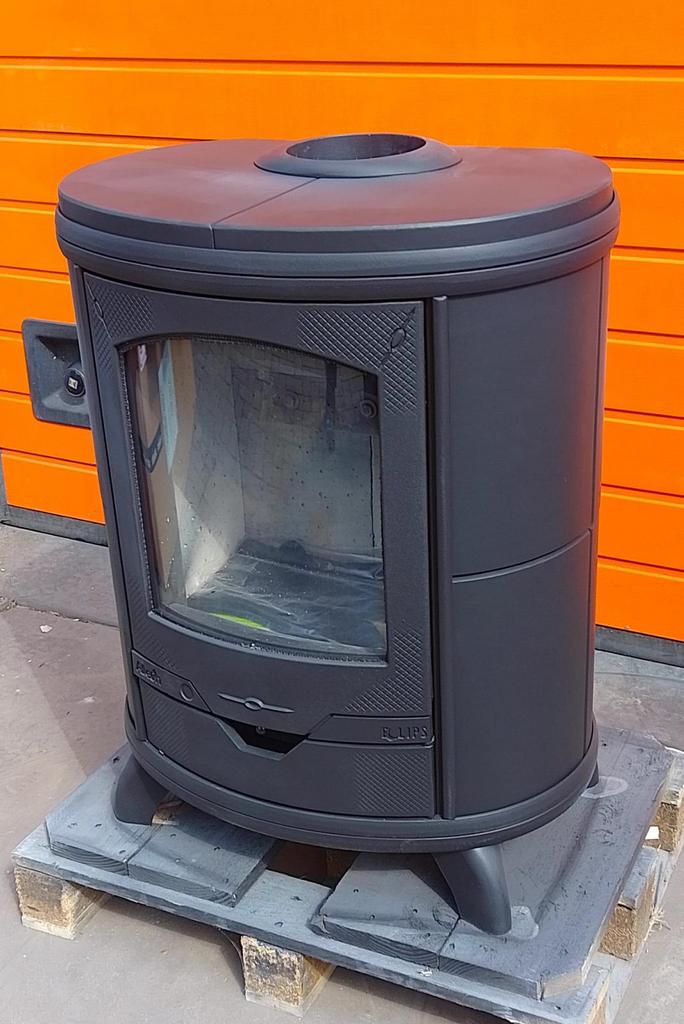 Showroom model houtkachel: Altech Eclips basis 6kW, Ophalen, Houtkachel, Zo goed als nieuw, Vrijstaand