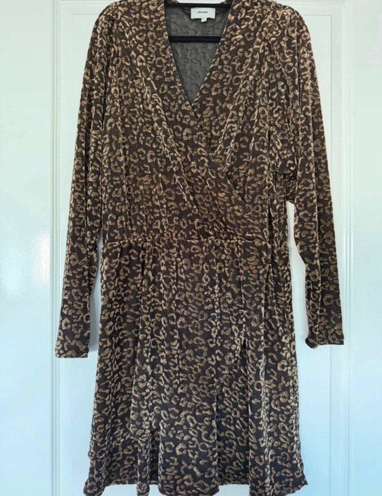 Shoeby lurex jurk goud panter maat XXL leuk voor kerst, Ophalen of Verzenden, Zo goed als nieuw, Maat 46/48 (XL) of groter, Onder de knie