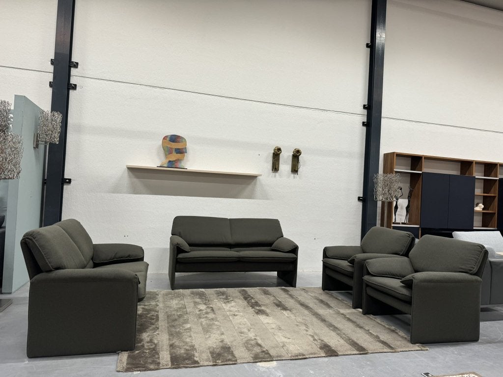 Nieuw Leolux Bora Beta 2,5 & 2 Zits Bank Groen stof Fauteuil, Leolux, Info@leolux.nl, 150 tot 200 cm, 75 tot 100 cm