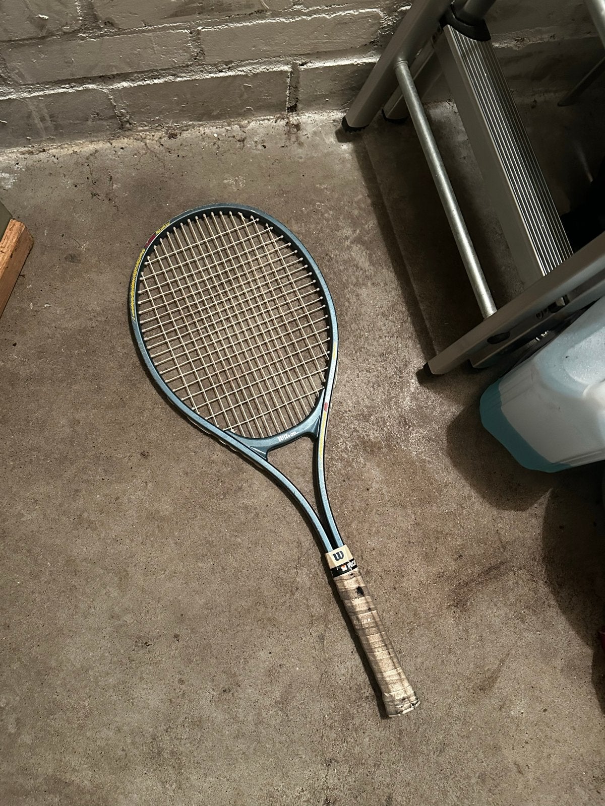 Vintage Wilson tennisracket - Gebruikt, Sport en Fitness, Tennis, Ophalen, Gebruikt, Racket, Wilson
