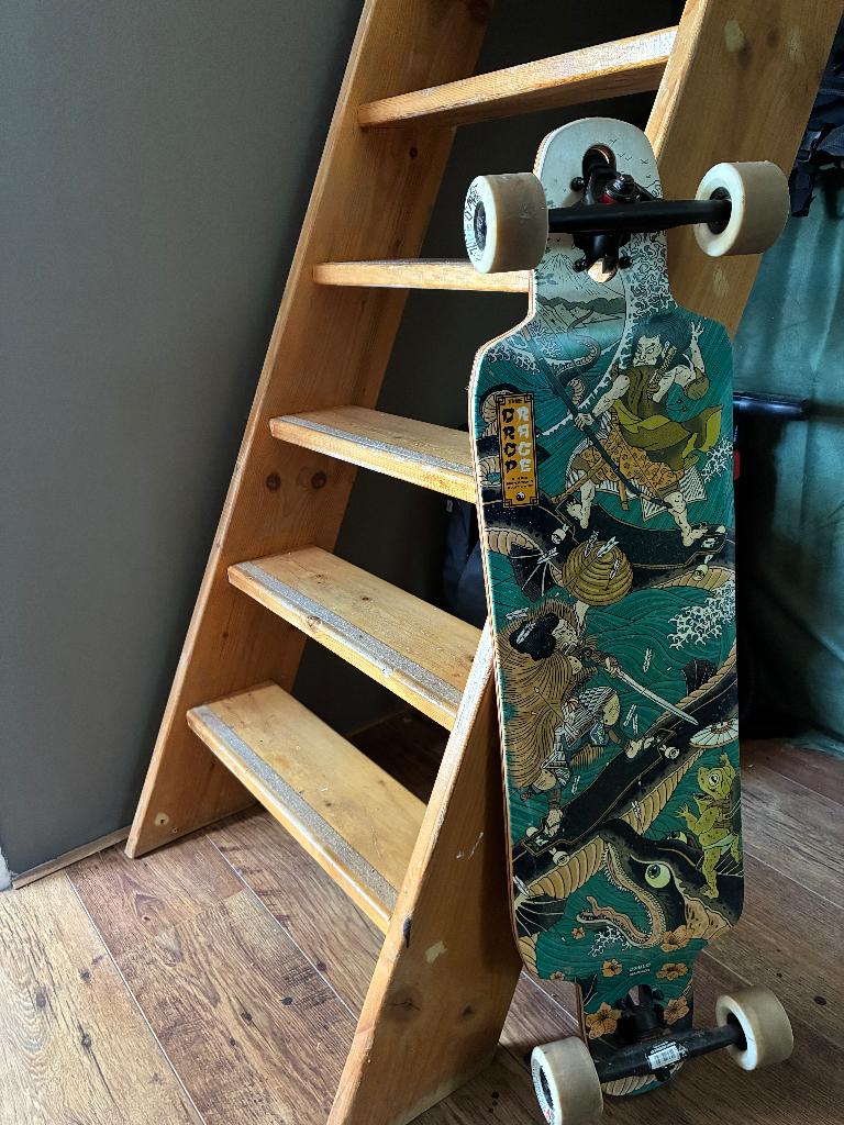 Drop-down longboard 94 cm /cruiser / carving, Sport en Fitness, Ophalen of Verzenden, Gebruikt, Skateboard, Longboard