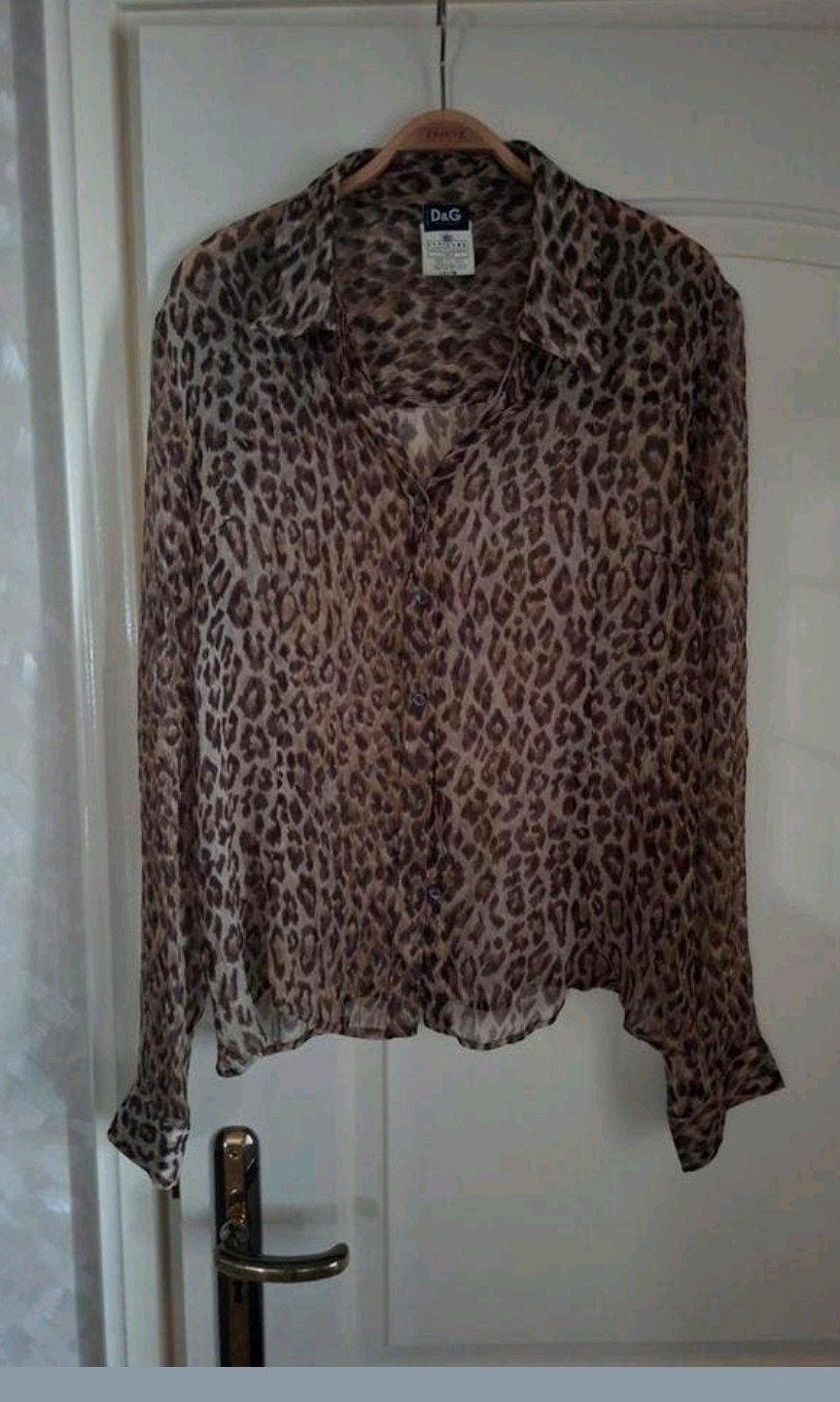 Dolce &Gabbana blouse maat 42, Dolce & Gabbana, Bruin, Maat 42/44 (L), Ophalen of Verzenden