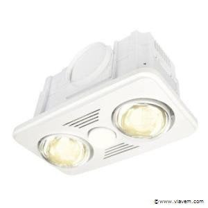 2x 3-in-1 Badkamer Ventilator, Verwarming & LED Licht, Ophalen of Verzenden, Nieuw, Ventilator