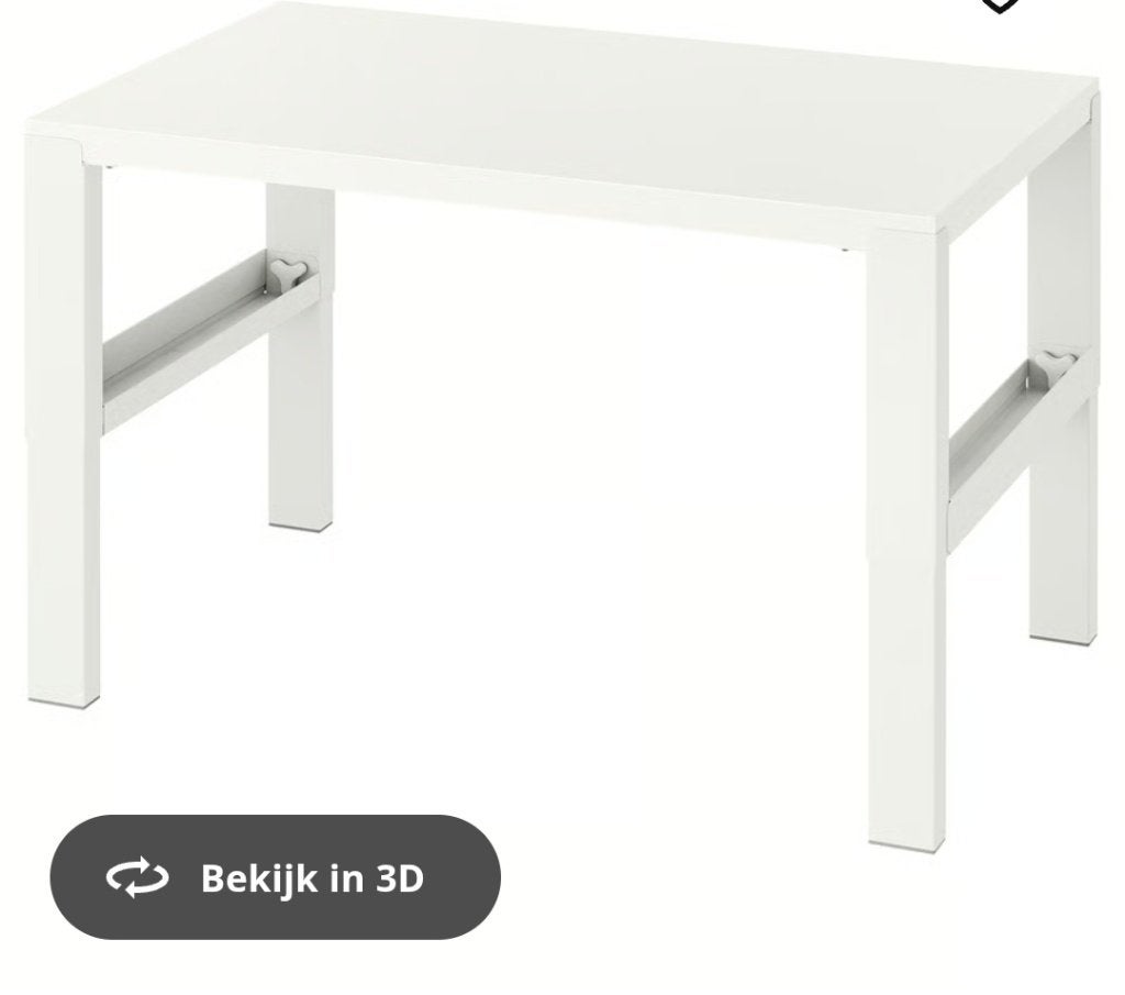 Ikea pahl bureau, Ophalen, Gebruikt, Metaal, Kinderbureau