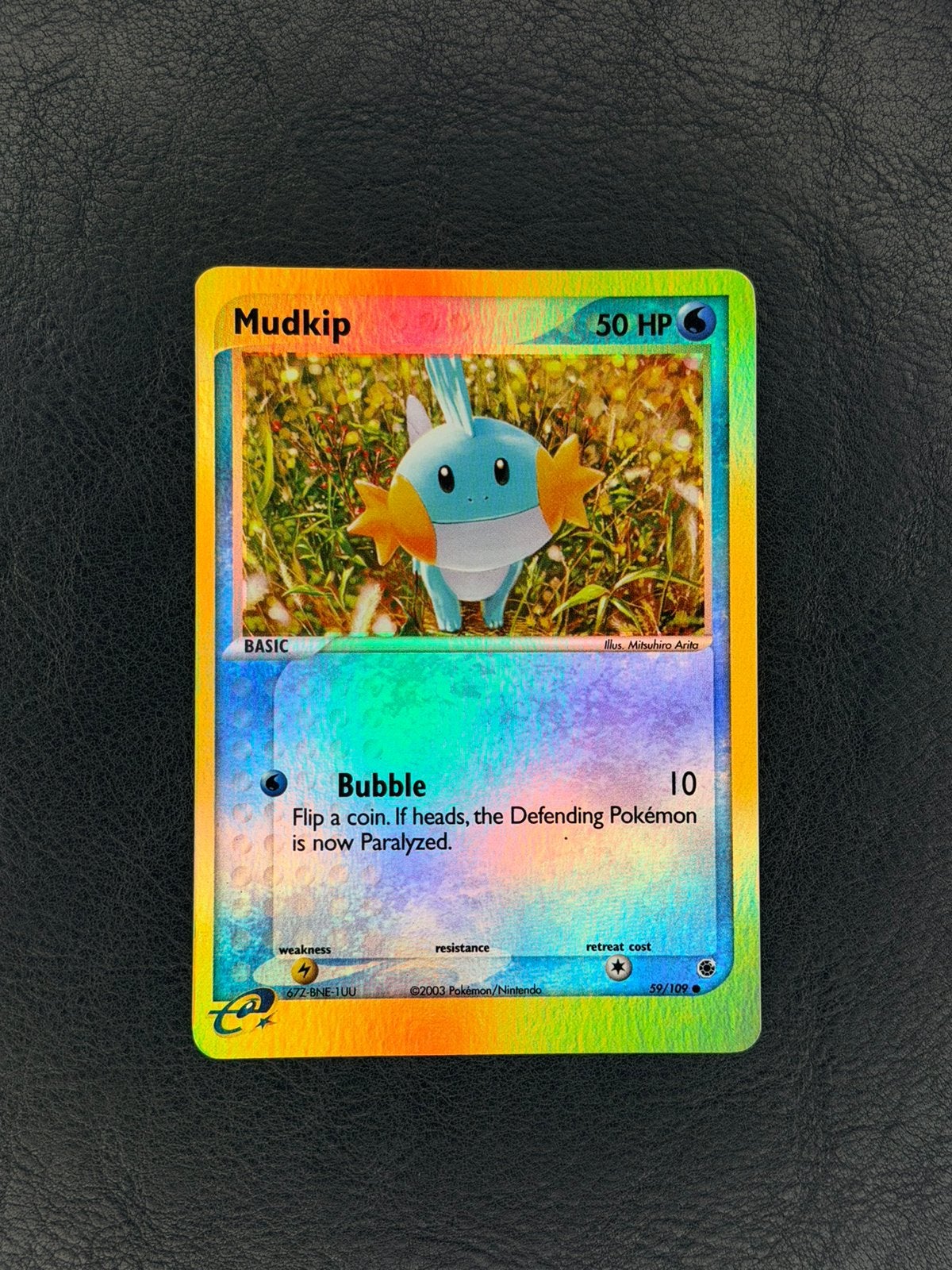 Mudkip Rev Holo 59/109 EX Ruby & Sapphire, Ophalen of Verzenden, Zo goed als nieuw, Losse kaart, Foil