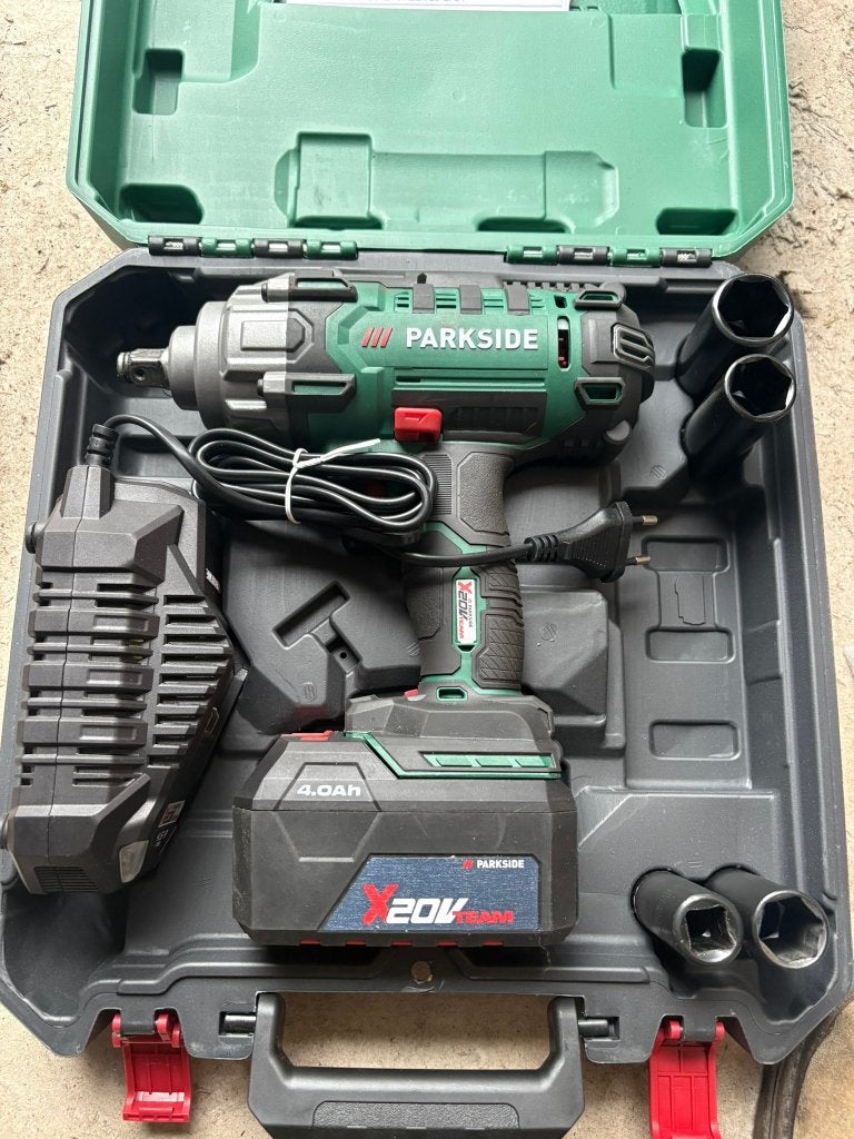 Parkside slagmoersleutel incl 4Ah accu, Ophalen of Verzenden, Nieuw