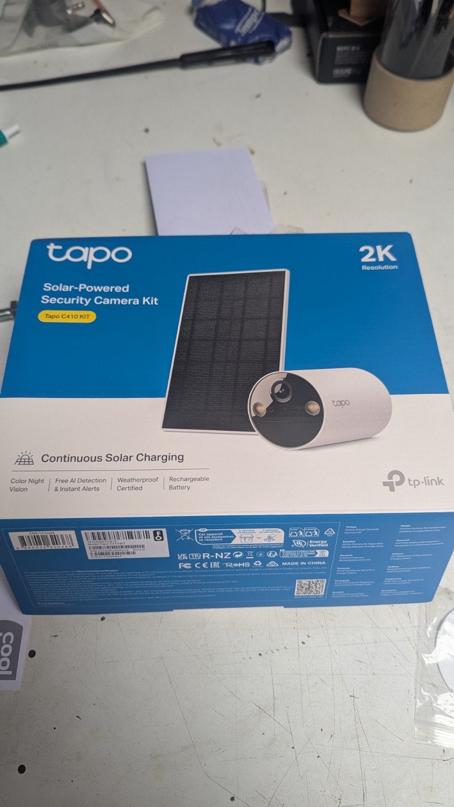 Tapo C410 Kit Solar-Powered Beveiligingscamera 2K, Ophalen of Verzenden, Nieuw, Buitencamera