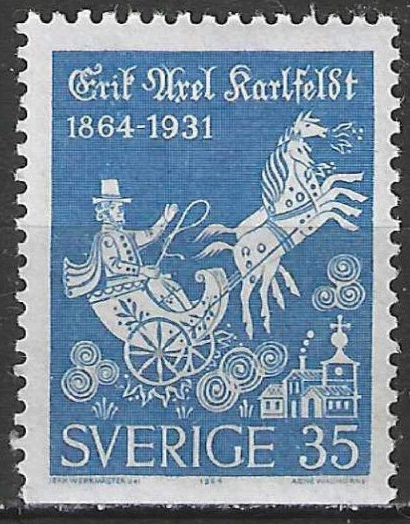Zweden 1964 - Yvert 514a - Erik Karlfeldt - Onder (PF), Verzenden, Zweden, Postfris