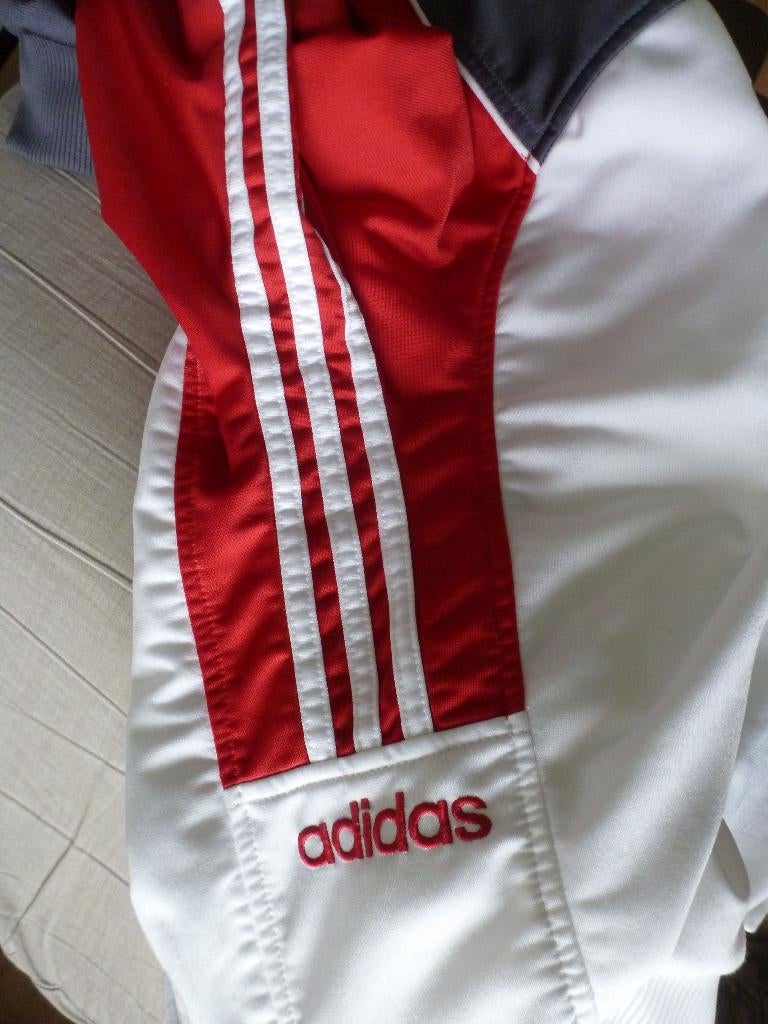 sport vest ADIDAS grijs wit rood 46 -GRATIS zend, Overige kleuren, Verzenden, Maat 46/48 (XL) of groter, Fitness of Aerobics