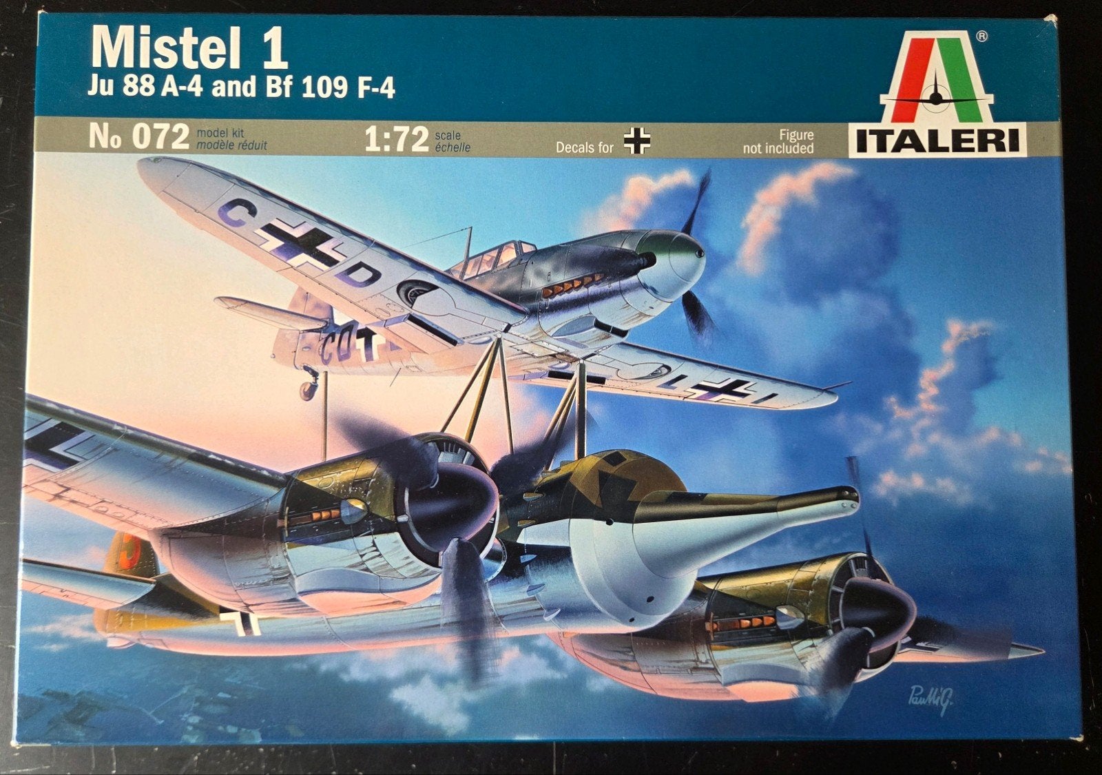 Italeri Mistel 1 Ju 88 A-4 and Bf 109 F-4 1:72, 1:72 tot 1:144, Italeri, Ophalen of Verzenden, Zo goed als nieuw